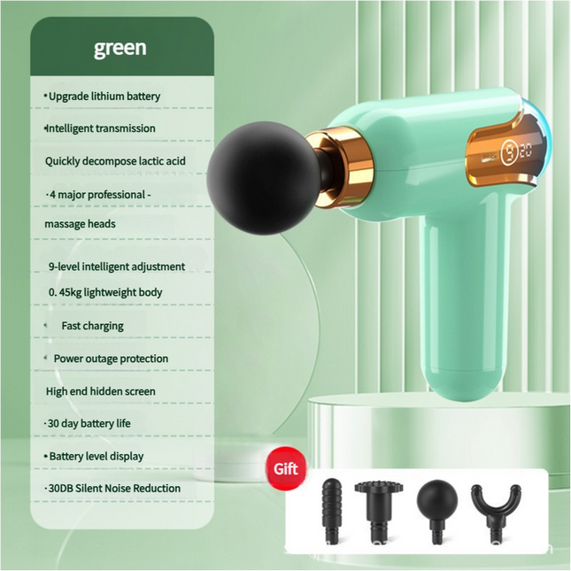 LC002 Green Portable Massage Gun – product detail