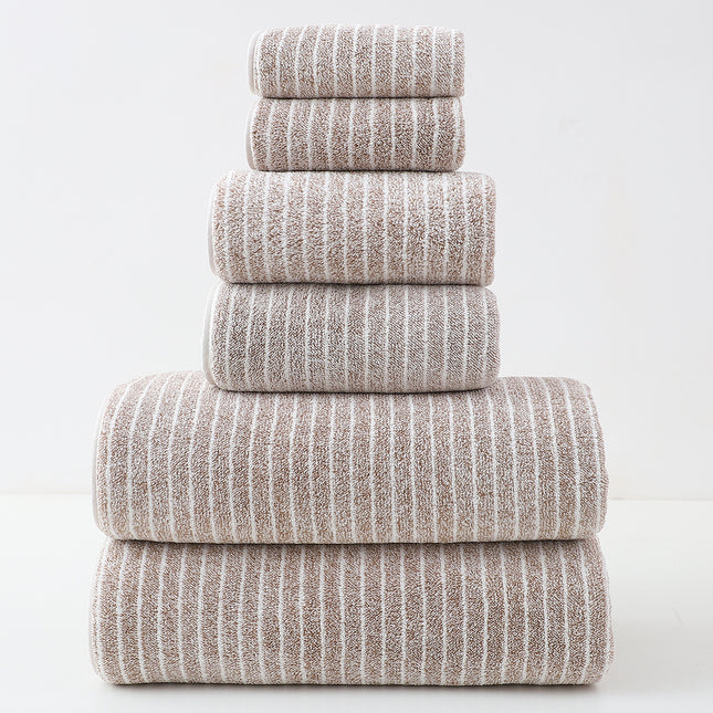 Luxury Cotton Striped Towel Set