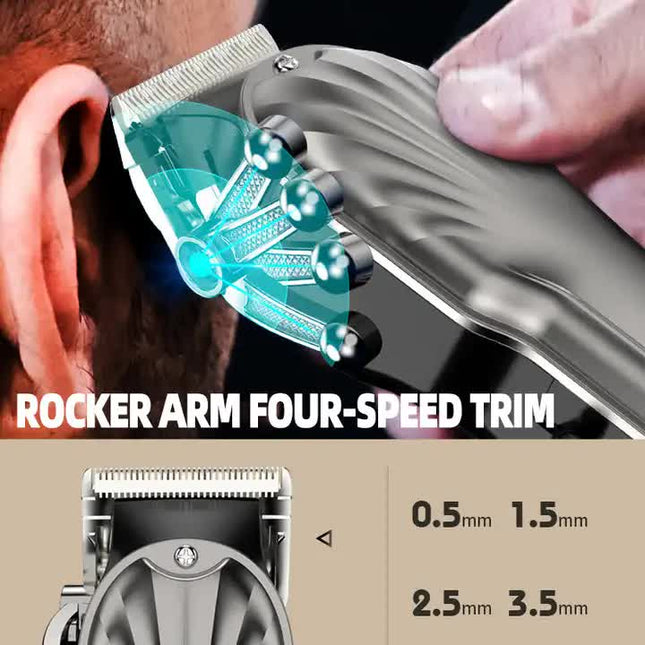 White Professional Cordless Hair Clipper with LED Display – product detail