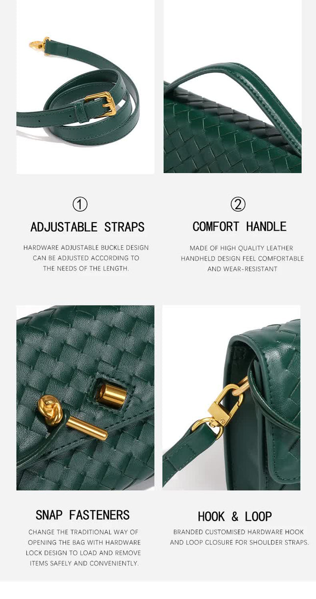 Gold Luxury Woven PU Leather Clutch – product detail