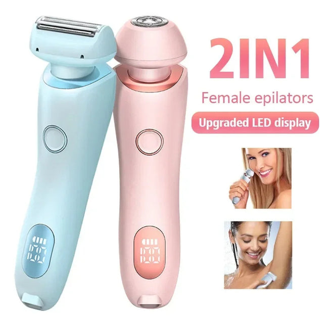 Blue 2-in-1 Electric Razor for Women – product detail