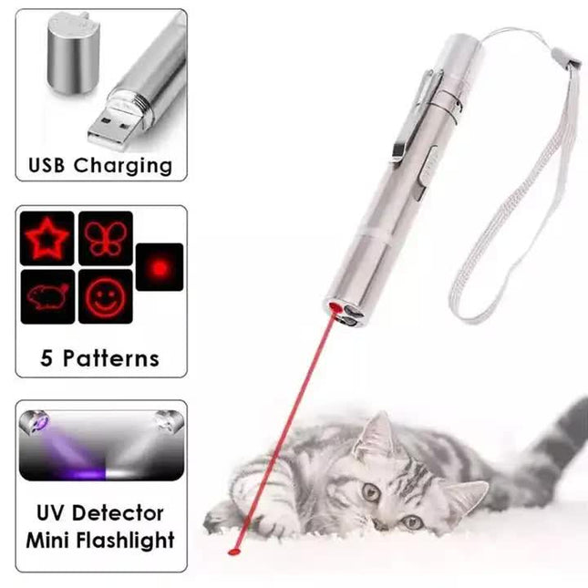 2PCS USB Rechargeable Multifunctional Laser Pointer for Cats – product detail