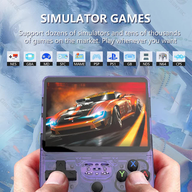 Orange-red Retro Portable Gaming Console with 128GB 2 Memory Card – product detail
