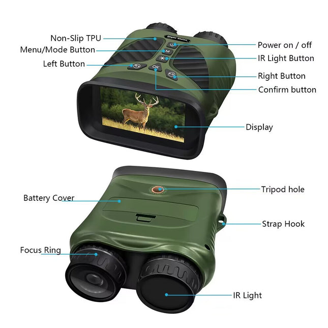 Green Digital Night Vision Binoculars – product detail