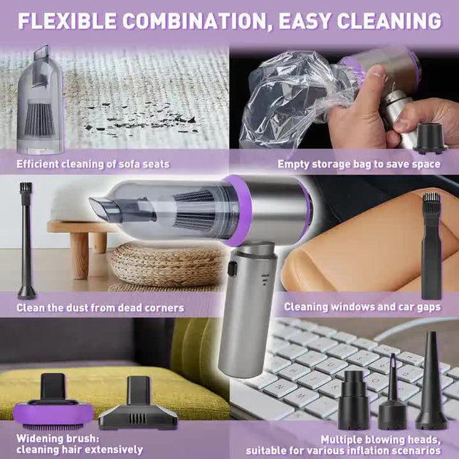 Silver Purple ST-6653Plus Cordless Handheld Vacuum Cleaner – product detail