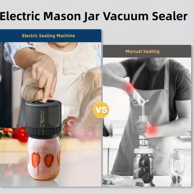 Portable Vacuum Sealer for Mason Jars Regular Model KZ-80 (60 sec stop or manual stop) – product detail