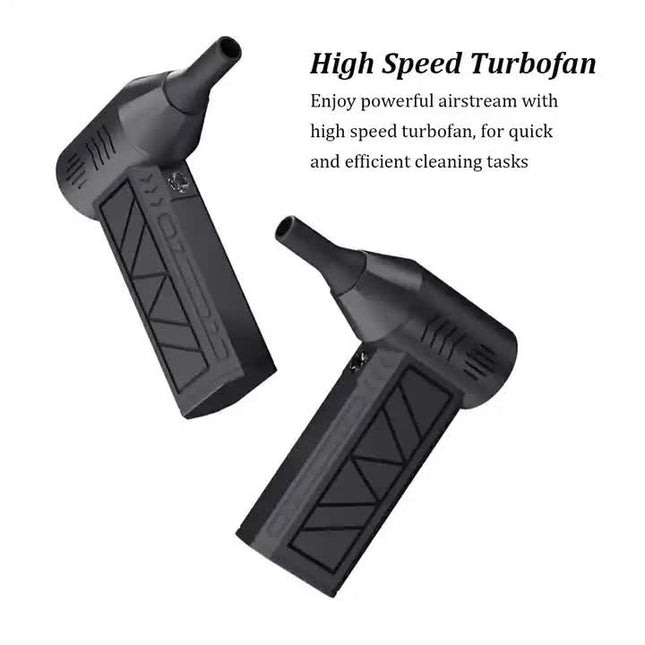 Black High-Speed Mini Turbo Fan for Camping and Outdoor Use – product detail