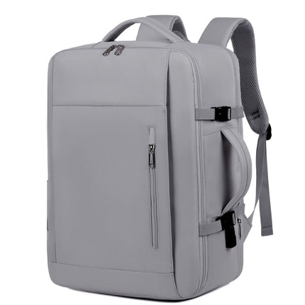 Gray Expandable Backpack with USB Port - Multi-Functional Outdoor, Commuter & Laptop Bag