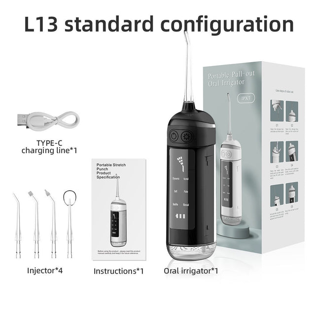 L13 Black Portable Electric Water Flosser