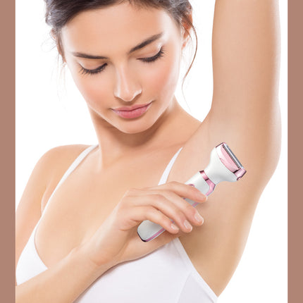 Women's 4-in-1 Electric Hair Removal Razor for Sensitive Areas - Underarm, Bikini Line & Body Grooming (3028 white)