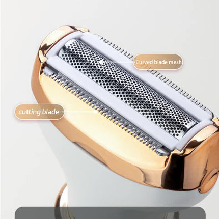 Women's 4-in-1 Electric Hair Removal Razor for Sensitive Areas - Underarm, Bikini Line & Body Grooming (3021 white)