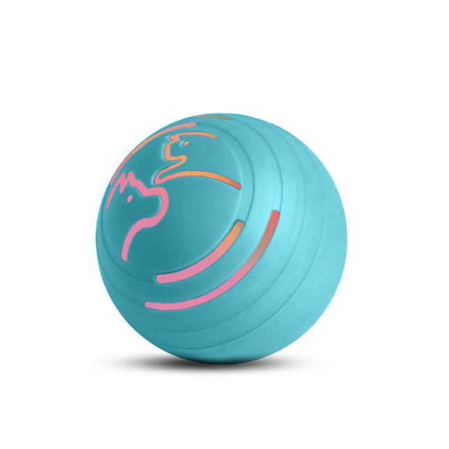 2PCS Blue Rechargeable Automatic Jumping Pet Toy Ball