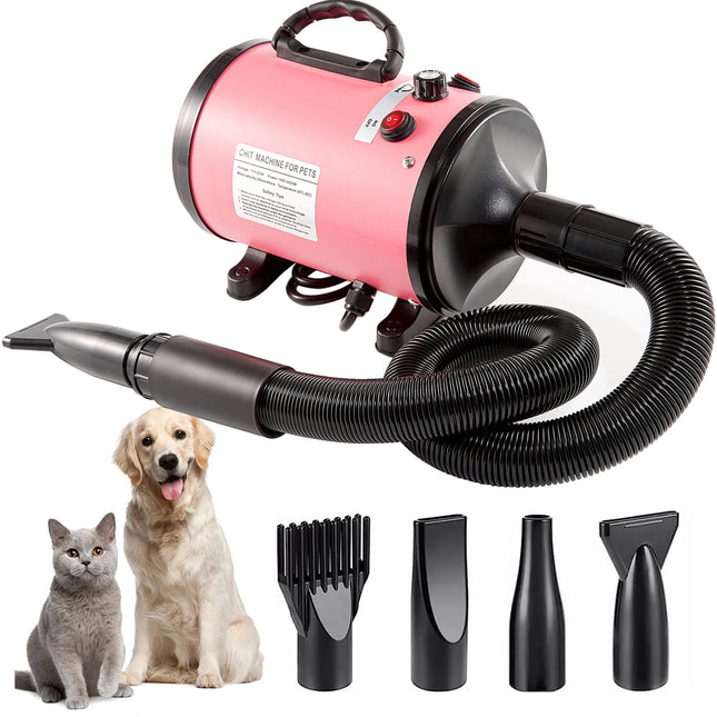 Pet Hair Dryer with Multiple Nozzles