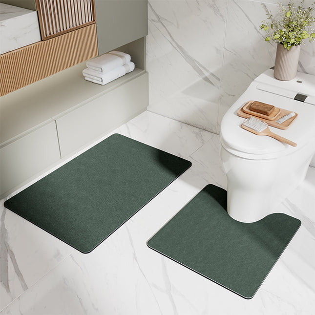 Green Bathroom Floor Mat Set