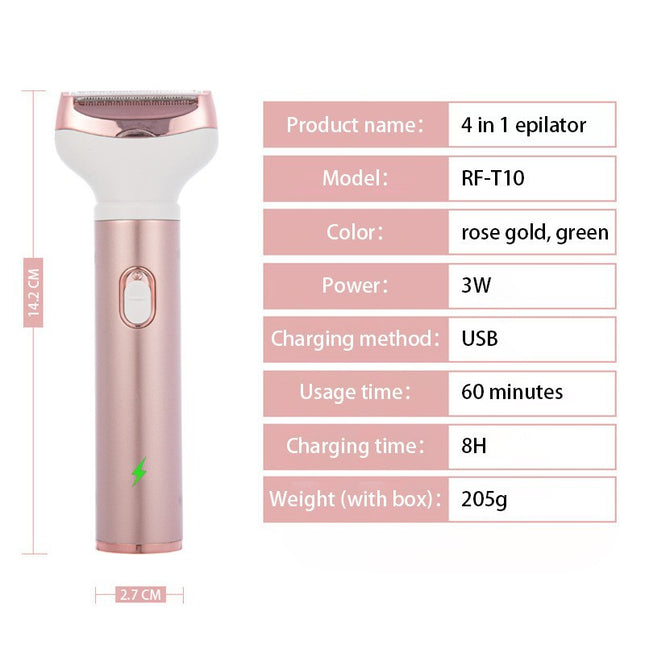 4-in-1 Women's Electric Hair Removal Trimmer – product detail
