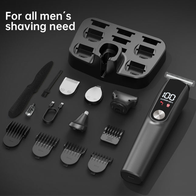 Gray Multifunctional Rechargeable Hair Clipper Set – product detail