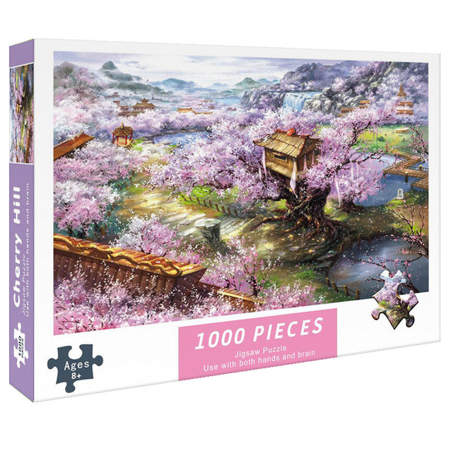 (2 PCS) 1000-Piece Cherry blossoms Jigsaw Puzzle