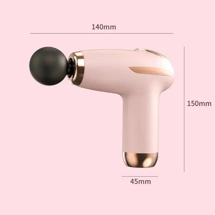 Black Mini Portable Fascia Gun - 6-Speed Adjustable Muscle Massage Gun, Type-C Charging, 5W Power