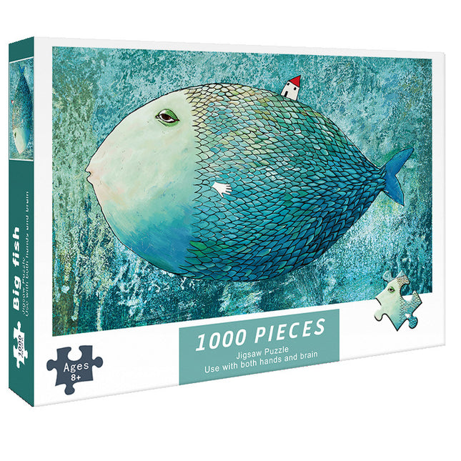 (2 PCS) 1000-Piece Big Fish Jigsaw Puzzle