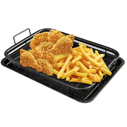 BBQ Square Non-Stick Stainless Steel Grill Basket - Silver Color, Small Size (30*22*5.5 cm), Ideal for Grilling Meat and Vegetables
