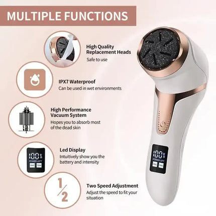 White Electric Foot Callus Remover – shape and profile