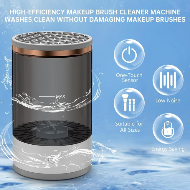Transparent USB-Powered Automatic Makeup Brush Cleaner – product detail
