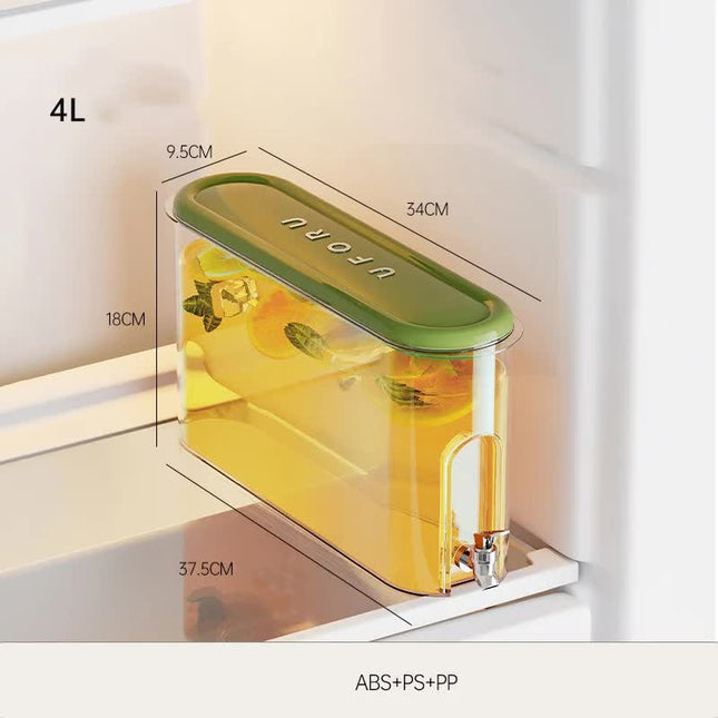 Green Refrigerator Cold Water Jug with Tap