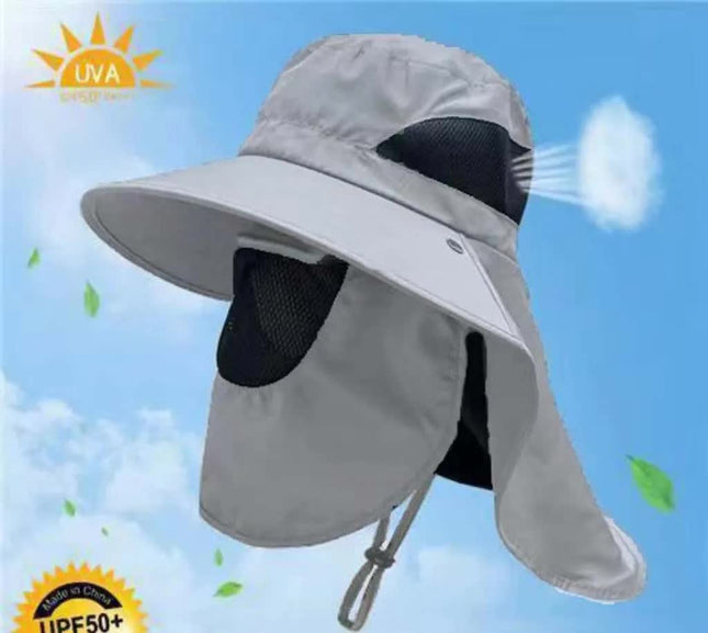 Light Gray Outdoor UV Protection Hat for Men
