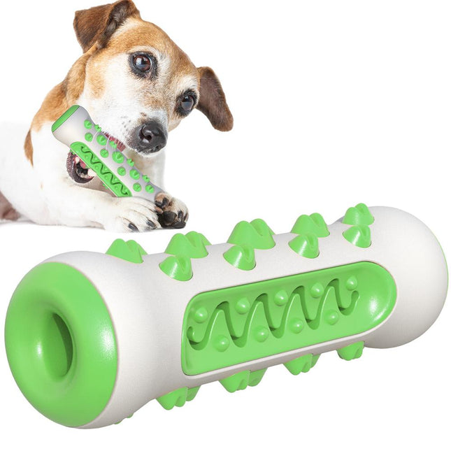 Green Dog Squeaky Toys For Aggressive Chewers Tough Toothbrush Dog Chew Toy Nearly Indestructible