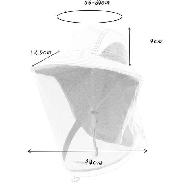 Navy Blue Outdoor Mosquito-Proof Hat with Face Shield – product detail