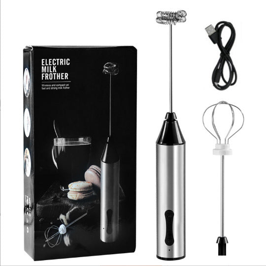 Rechargeable Electric Milk Frother Handheld Foam Maker Coffee Frothing Wand Whisk for Milk Coffee and Baking