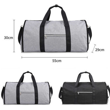 Blue Multi-Functional Travel Duffel Bag with Suit Storage, Foldable Garment Bag for Business Trips