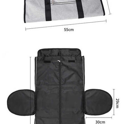 Blue Multi-Functional Travel Duffel Bag with Suit Storage, Foldable Garment Bag for Business Trips