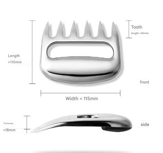 Stainless Steel Meat Shredding Claws Multipurpose BBQ Tool for Pulled Chicken and Pork – product detail