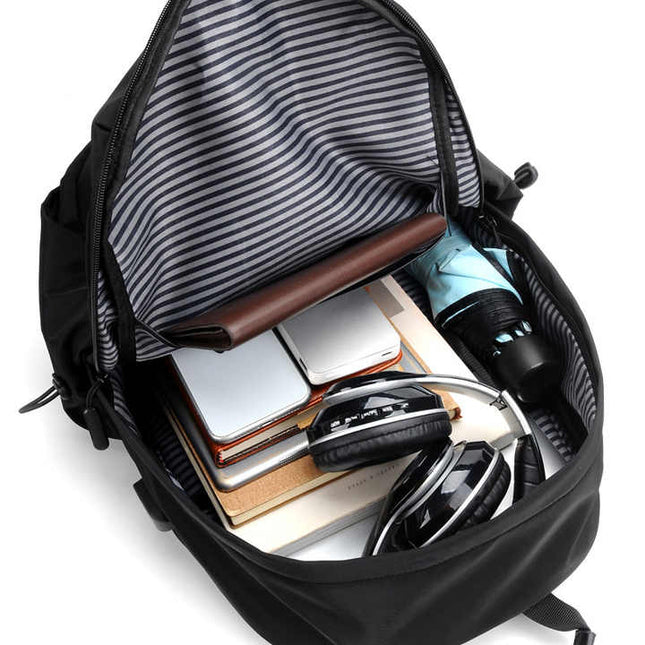 Blue Business Casual Laptop Backpack with USB Charging Port – product detail