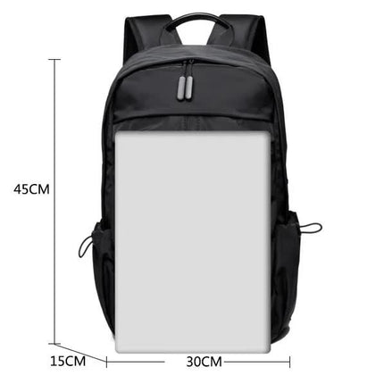Blue Business Casual Laptop Backpack with USB Charging Port - Travel, Work, and Student Use