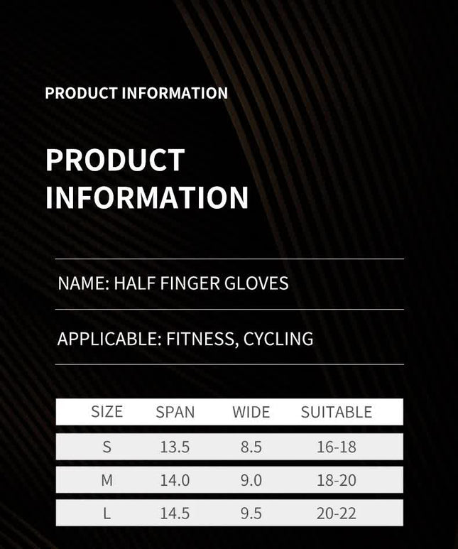 M Black Silicone Padded Workout Gloves – product detail