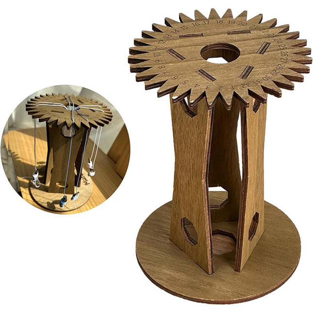 Wooden Kumihimo Marudai Stand Craft Tool for Braiding and Creative Cord Making V888-ELOSUNG12534