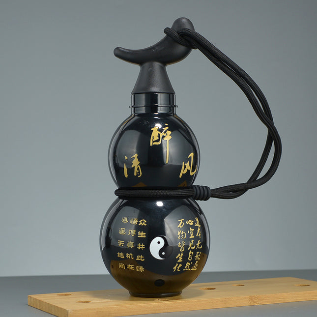 750ml Inspired Gourd Water Black Plastic Bottle