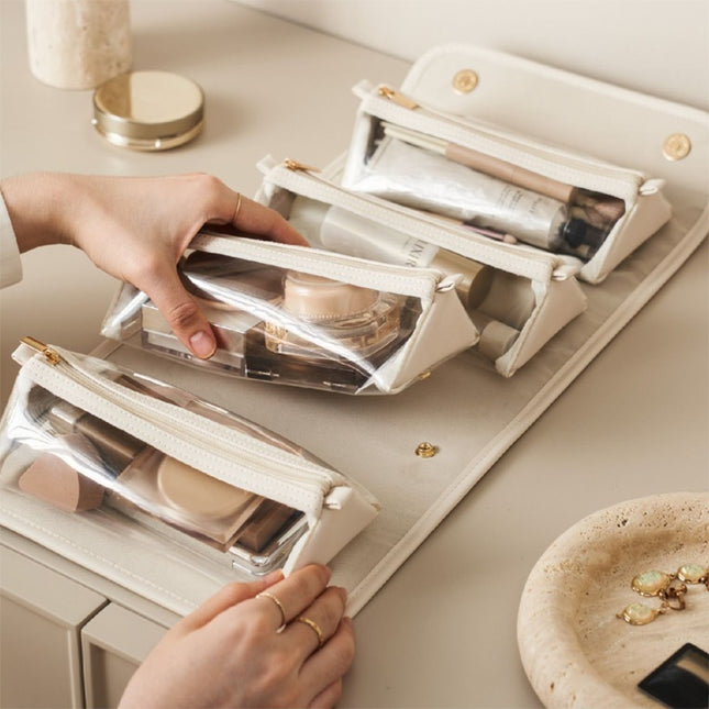 Brown Roll-Up Travel Makeup Bag – product detail