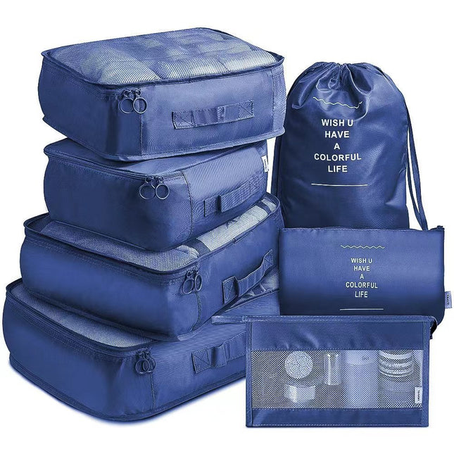 Navy Blue Travel Packing Cube Set