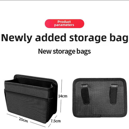 Grey Upgraded Waterproof Car Storage Bag - Multi-Position Hanging Organizer