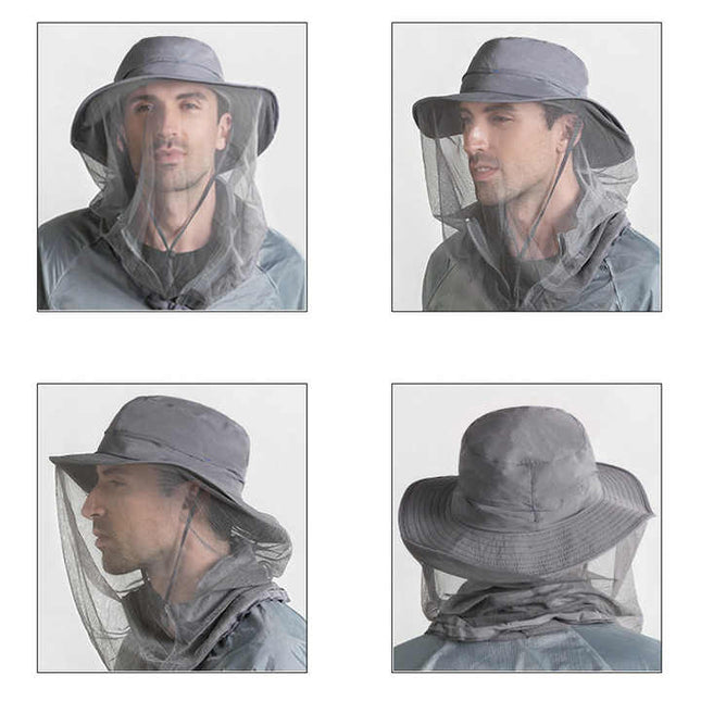 Black Outdoor Mosquito Net Hat – product detail