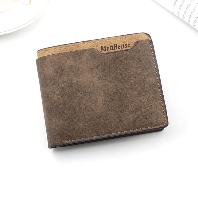 Dark Brown Men's Genuine Leather Bifold Wallet