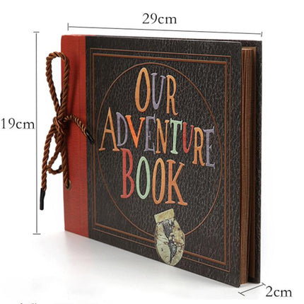 DIY Scrapbook Adventure Album Retro Kraft Paper Photo Book with String Binding – shape and profile