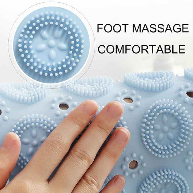 Grey Non-Slip Round Shower Foot Scrubber Mat – product detail