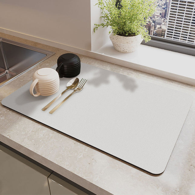 Silver Waterproof Quick-Dry Kitchen Mat