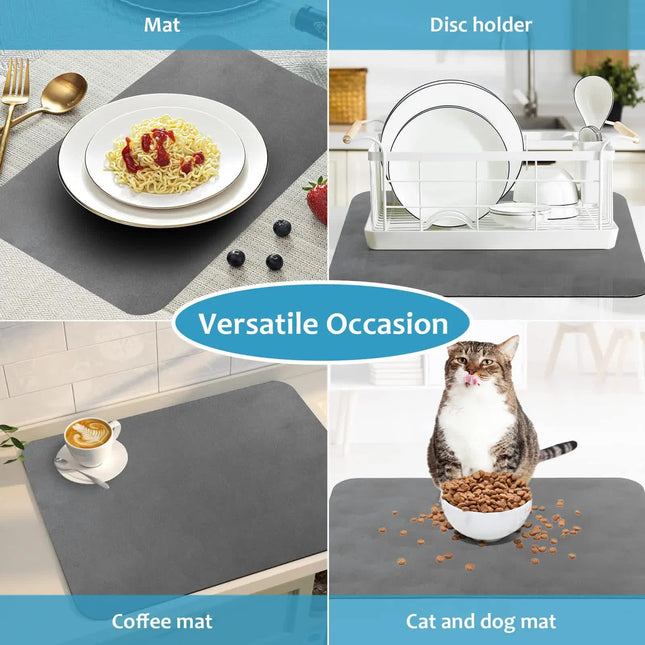 Silver Waterproof Quick-Dry Kitchen Mat – product detail