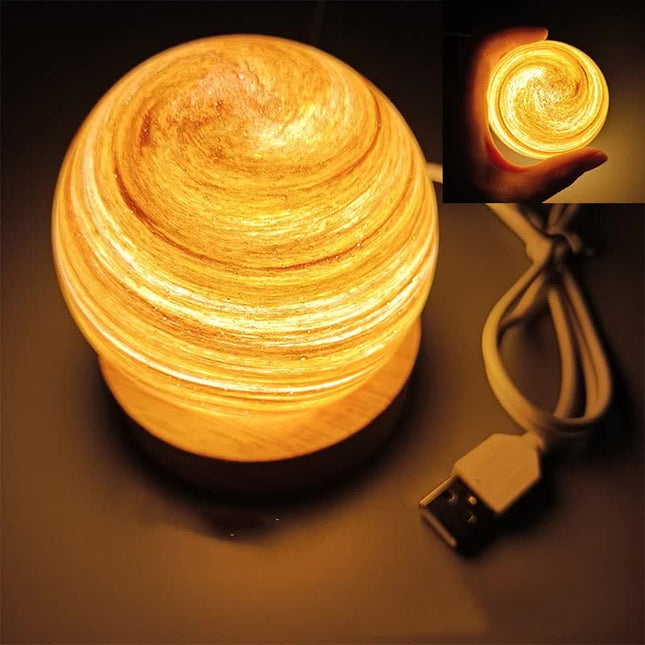 Sunset LED Planet Night Light with Wooden Base USB Rechargeable V888-ELOSUNG12866