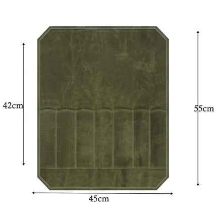 Green Durable Waxed Canvas Knife Roll Bag – design and finish